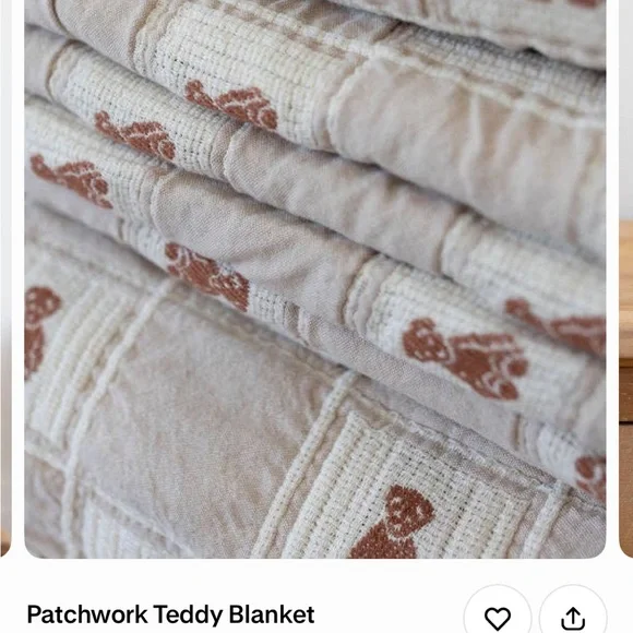 Patchwork Teddy Blanket baby - Picture 2 of 5